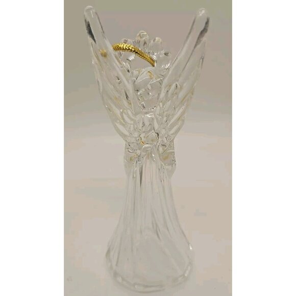 Mikasa Crystal Christmas Angel with Horn in Box Germany Christmas Ornament - Picture 5 of 7